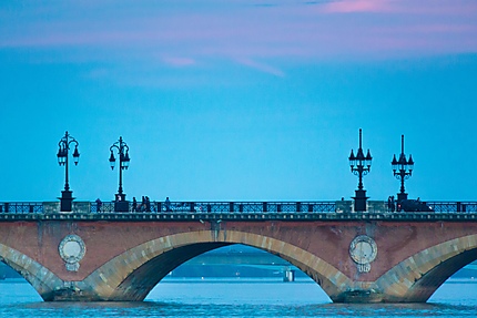 Bordeaux - Coucher de soleil sur le Pont