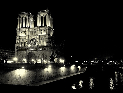 Paris la nuit, la cathédrale 