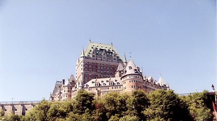 Le fameux hôtel château Frontenac à Montréal 