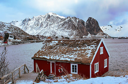 Maison de pêcheur dans l'Arctique