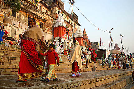Ambiance sur les ghats de Varanasi 