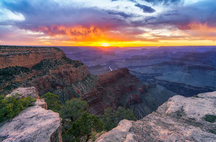 Les points de vue panoramiques sur le Grand Canyon depuis la route