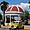 Le kiosque et la voiture à Cienfuegos, Cuba