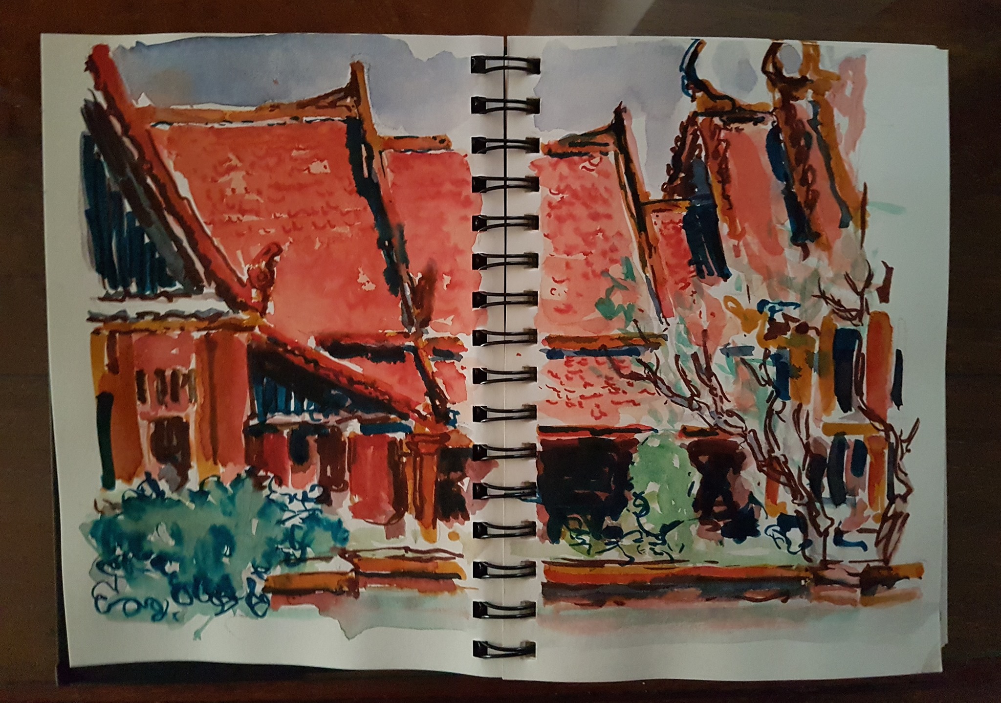 Aquarelle carnet de voyage Aquarelle carnet de voyage