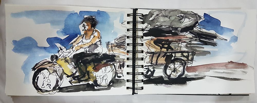 Aquarelle carnet de voyage