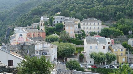 Vue sur village de Nonza, Corse