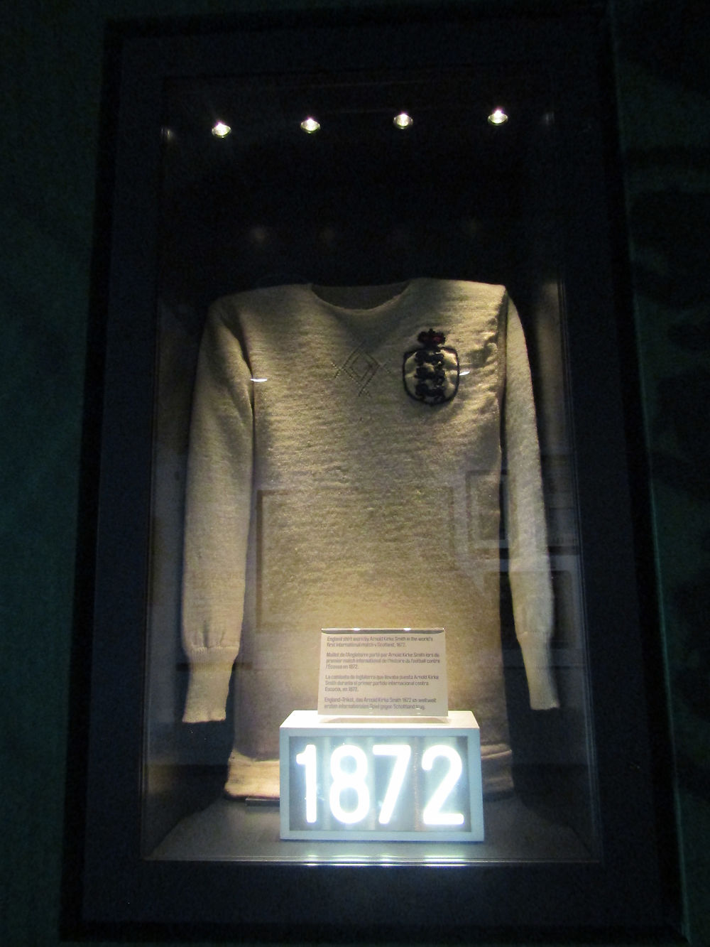 Premier maillot de l'équipe d'Angleterre