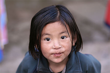 Portrait dans les rues de Lukla Portrait dans les rues de Lukla