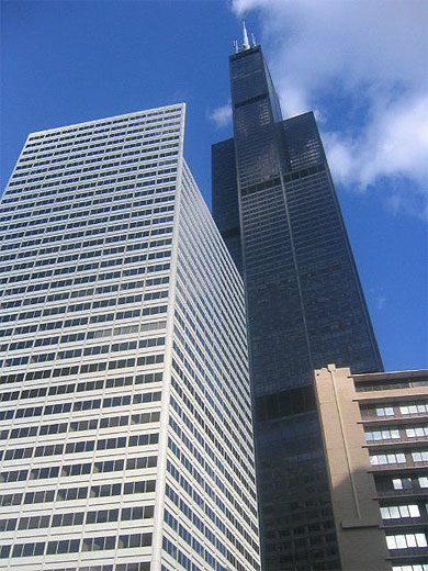 Au pied des Sears tower Au pied des Sears tower