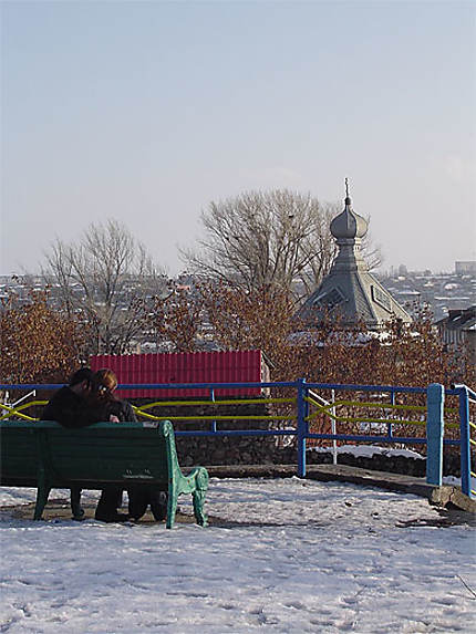 Parc de Gumri-Vue sur la petite église russe
