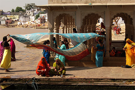Séchage de saris Séchage de saris
