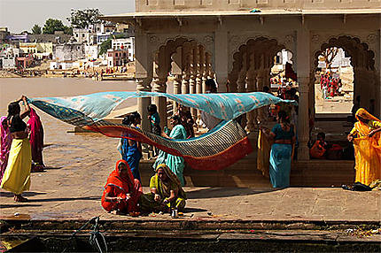 Séchage de saris