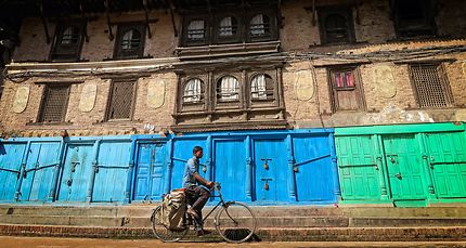 Cycliste à Kathmandou