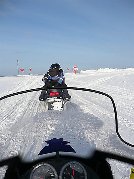 Promenade en moto neige