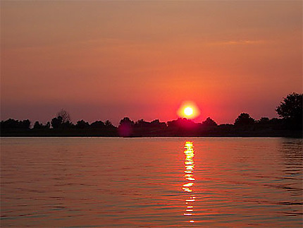 Coucher de soleil sur le Danube