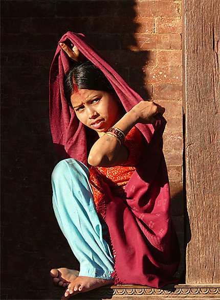 Jeune fille à Durbar Square