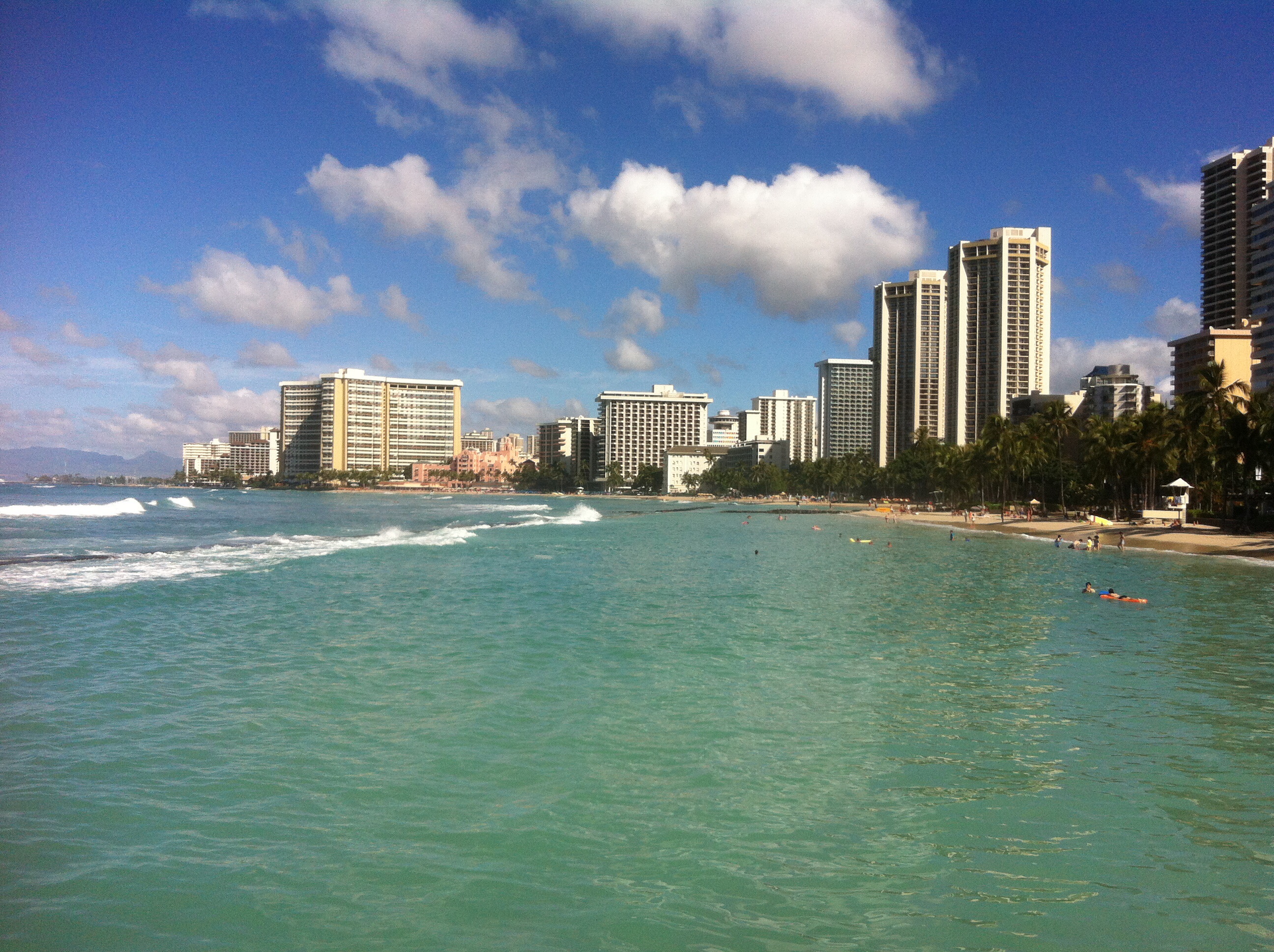 Waikiki beach : Waikiki Beach : Honolulu : Île d'Oahu : Hawaii