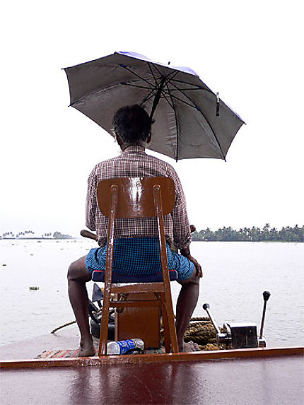 Pluie forte sur les backwaters