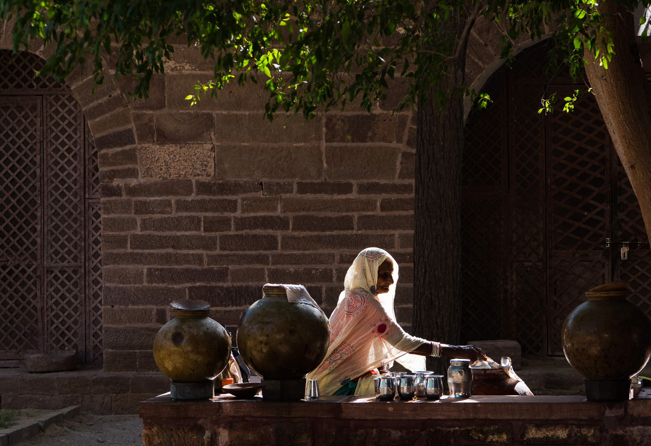 Dans l'enceinte de la forteresse de Mehrangarh Dans l'enceinte de la forteresse de Mehrangarh