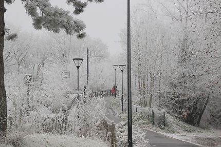 Promenade à Nantes sous la neige