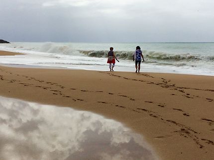 Après l'orage, balade sur la plage