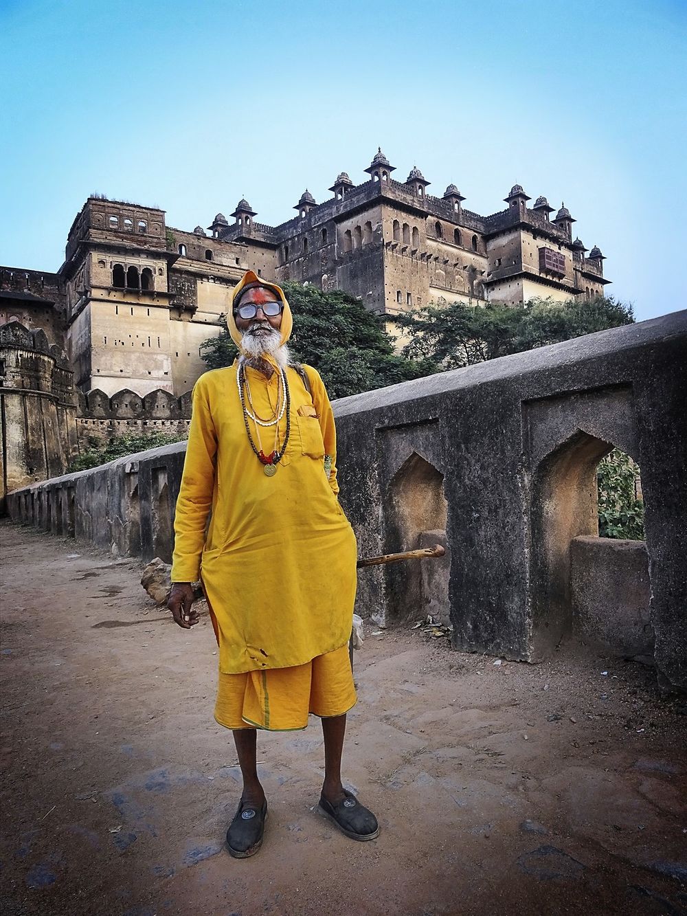 Sadhu et Palais d'Orchha