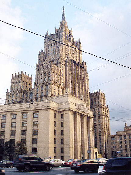 Bâtiment imposant de Moscou