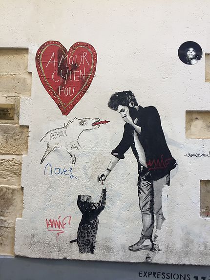Street Art non loin de la rue Montorgueil 