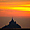 Le Mont St Michel au coucher du soleil