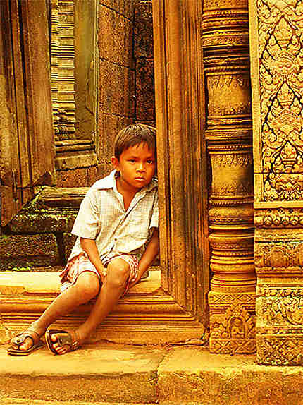 Enfant à Angkor