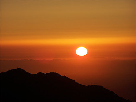 Lever de soleil au Mont Moïse