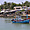 Bateau de pêcheurs sur l'embouchure dela rivière parfumée