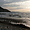 Saleccia, soleil couchant sur la plage