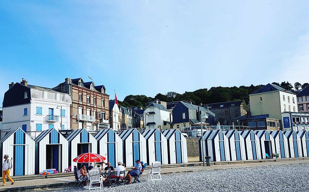 Les cabines de la plage d'Yport