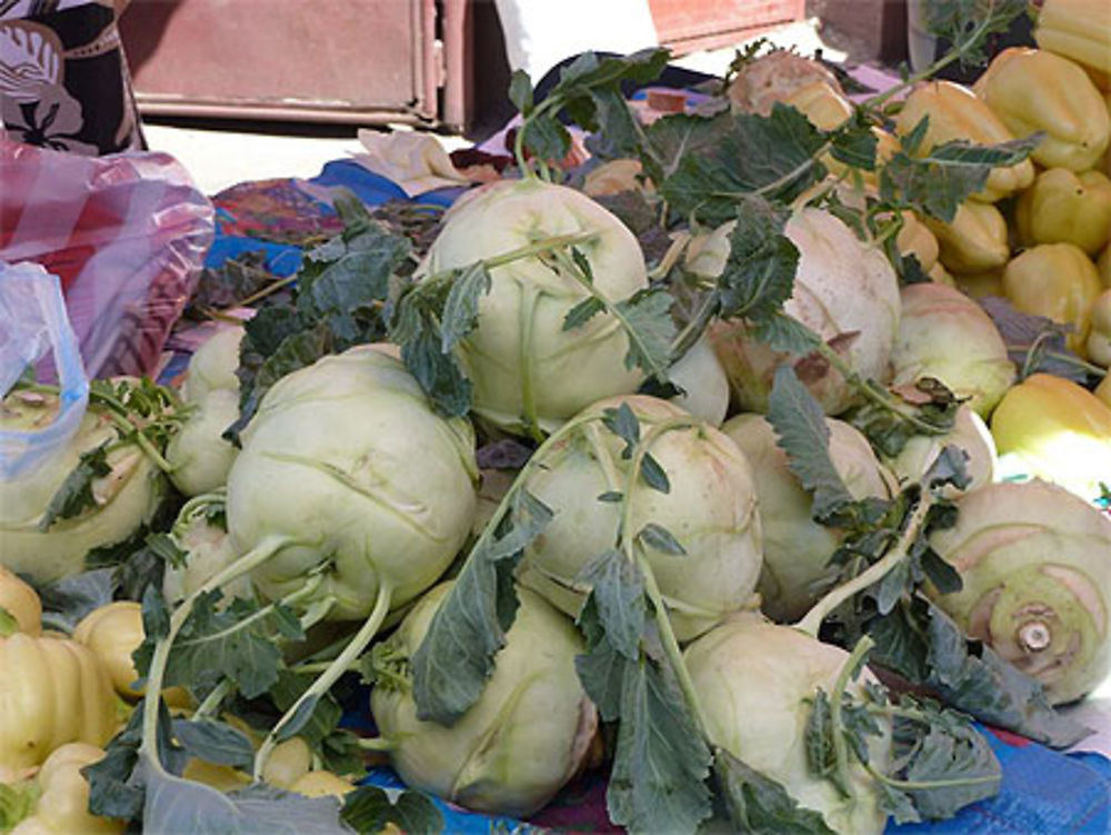 Drôle de chou sur le marché