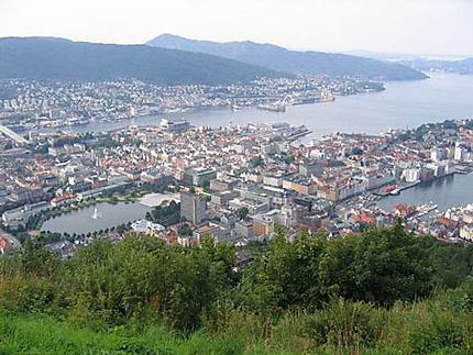 Bergen vue de haut