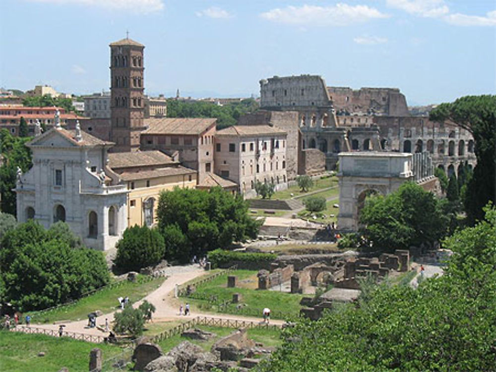 Vue sur le forum depuis le mont Palatin