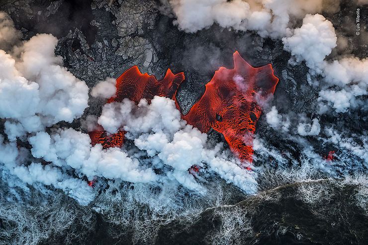Coulée de lave du volcan Kilauea, Hawaii, États-Unis