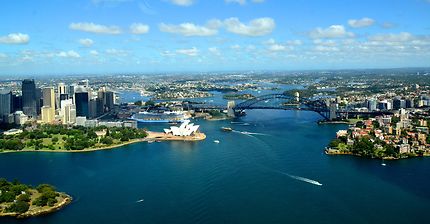 La baie de Sydney vue du ciel