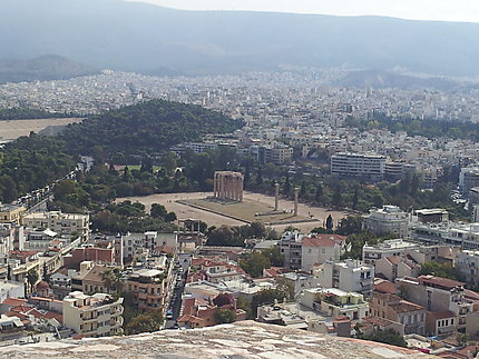 Vue sur le temple de Zeus