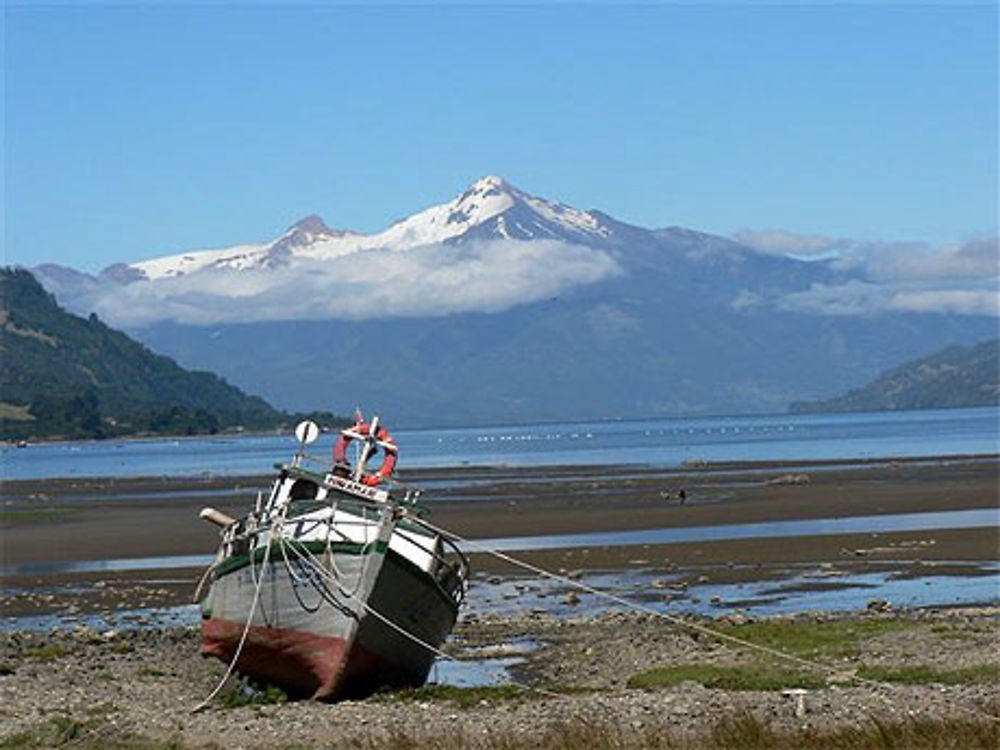 Carte postale sur le fjord Reloncavi