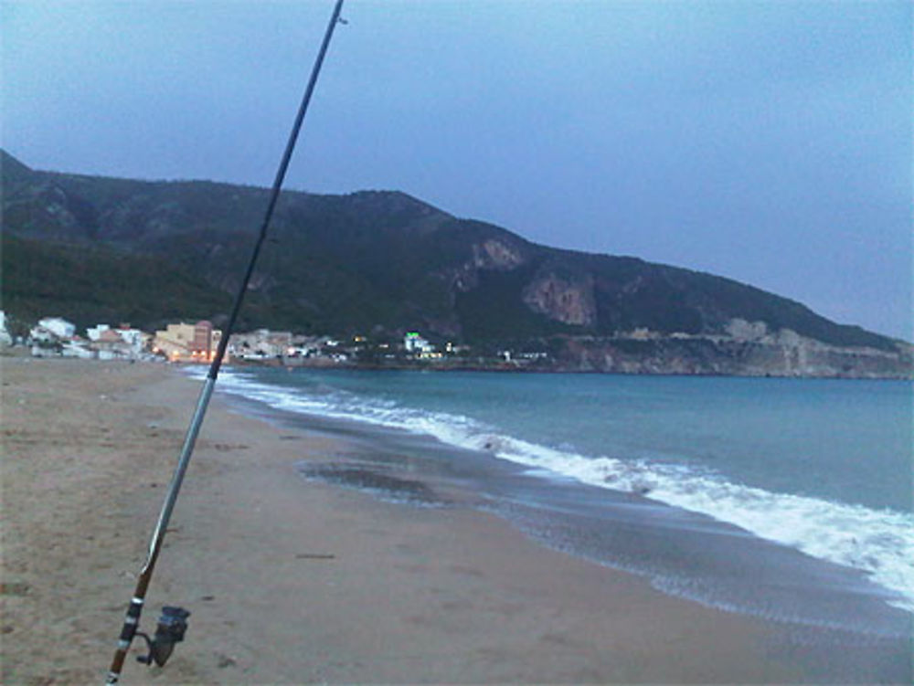 Partie de pêche sur la plage de Chenoua - Tipaza