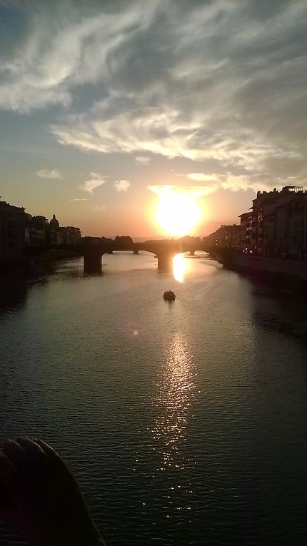 Crépuscule sur l'Arno à Florence