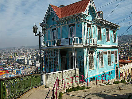 Maison colorée à Valparaiso