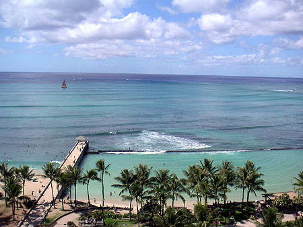 Vue sur Waikiki Beach