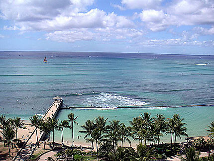 Vue sur Waikiki Beach
