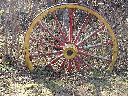 Roue de charette à Val-Brillant