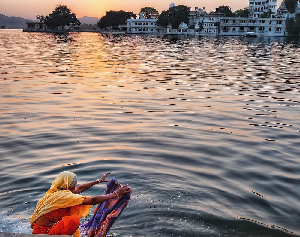 Coucher de soleil sur Udaipur 