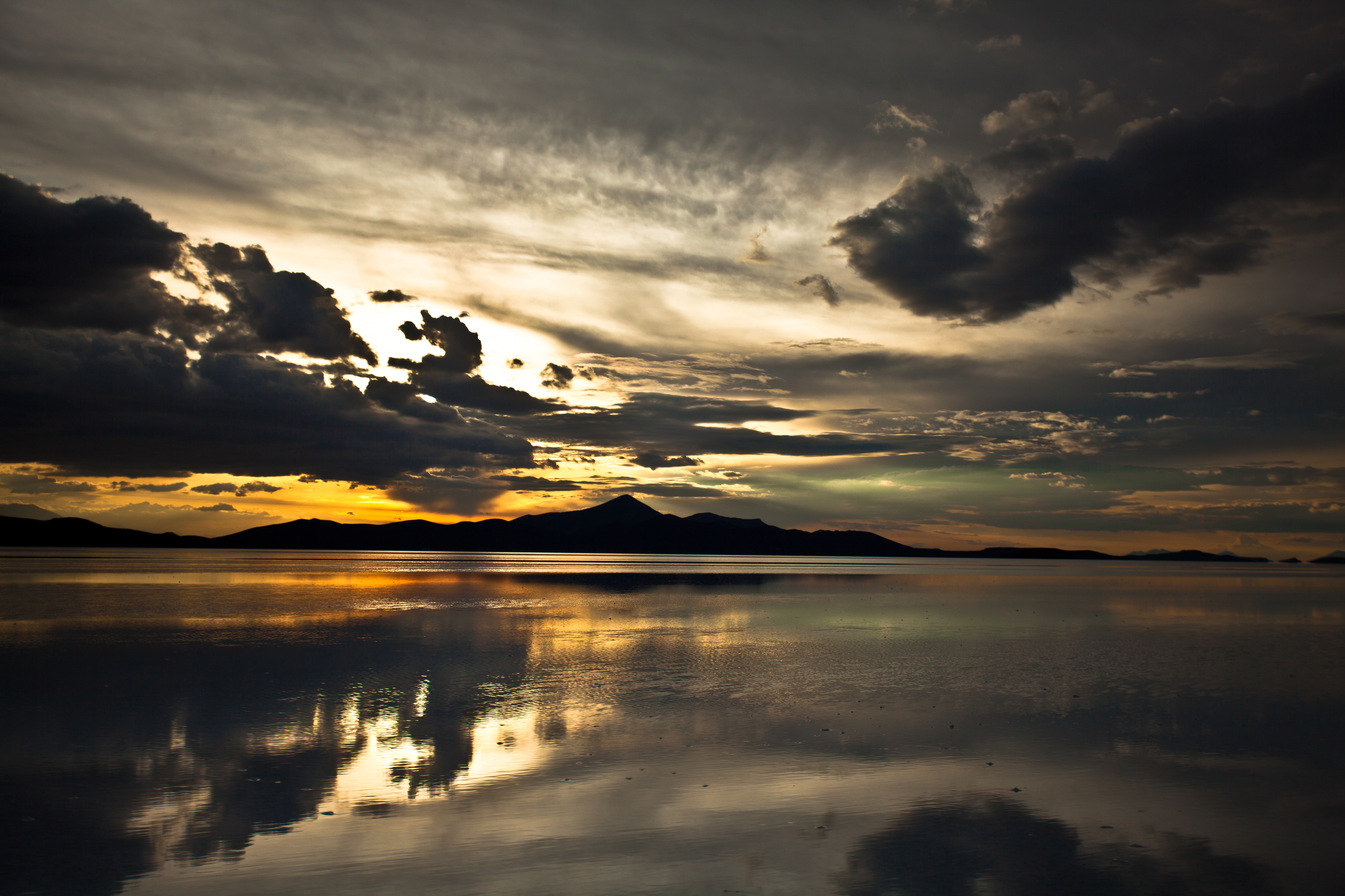 Coucher de soleil désert Uyuni