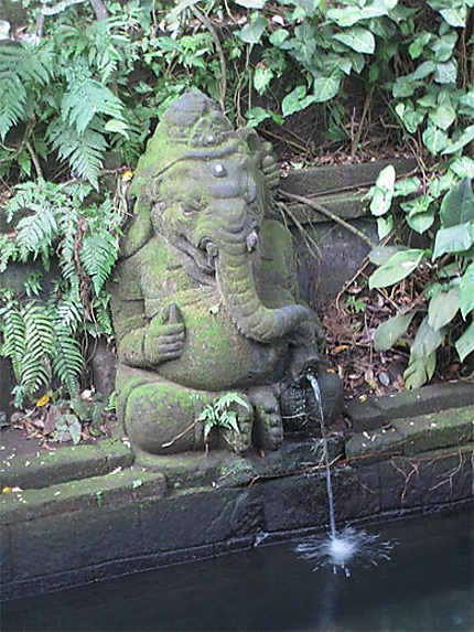 Fontaine dans la Monkey Forest